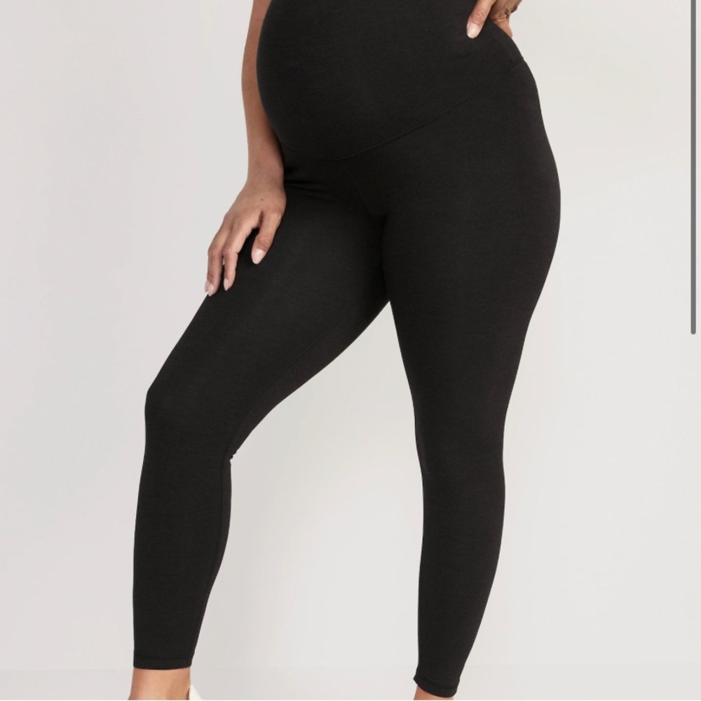 New Old Navy Maternity Black Stretchy Pants Size L
